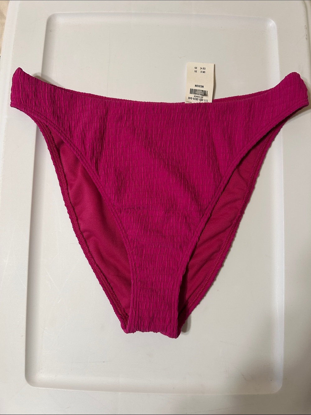 Womens High-Cut Bikini Bottoms in Pink Abercrombie and Fitch